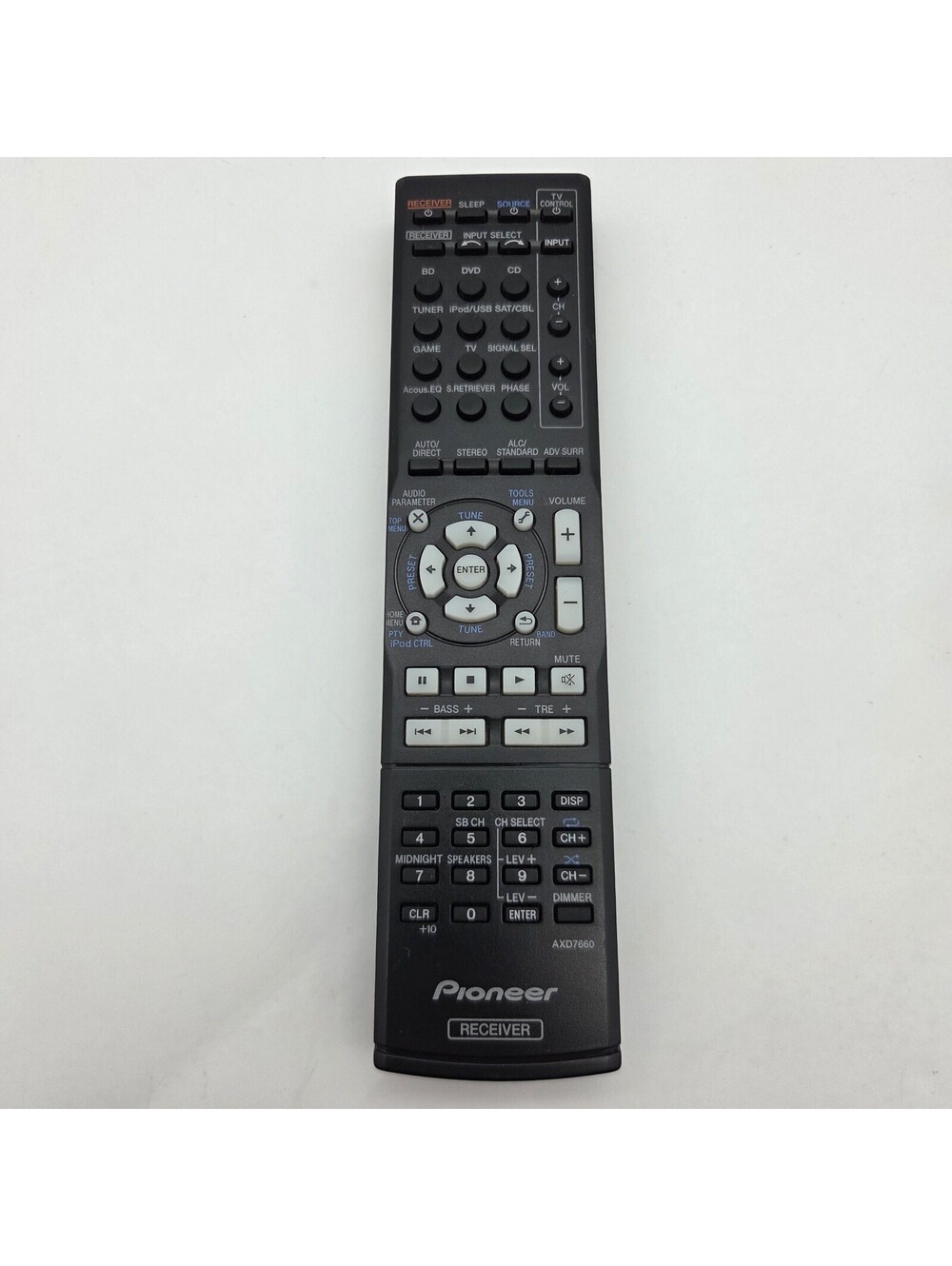 Genuine Pioneer AXD7660 Home Audio Receiver Remote Control VSX-522K OEM - Tested